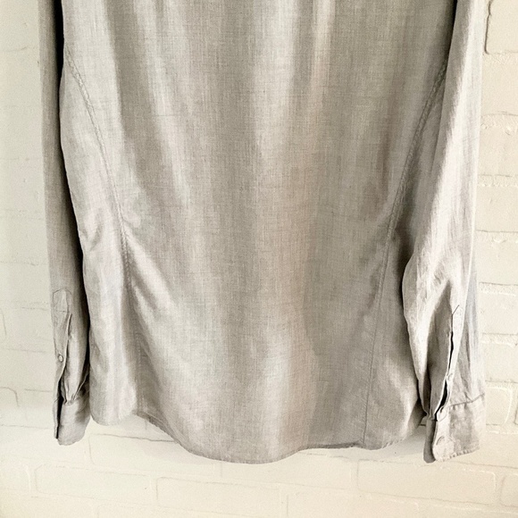 REVOLVE x Tom Ford Button down shirt Longsleeve Light Gray/Greige Minimalist 43 - Picture 8 of 13